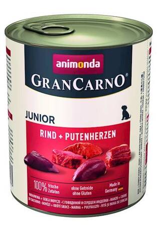 ANIMONDA Grancarno konzerva Junior hovädzie mäso + morčacie srdce 800g