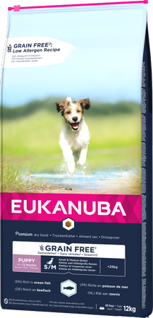EUKANUBA Puppy&Junior Small/Medium Grain Free 12kg 