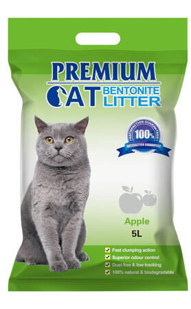 Premium Cat Clumping Bentonite Litter - Jablko pre mačky 5L