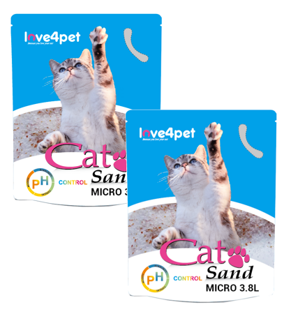 Silikónová podstielka pre mačky Sand Micro - PH Control 2x3,8 l ( mení farbu na kontrolu skorých príznakov choroby)