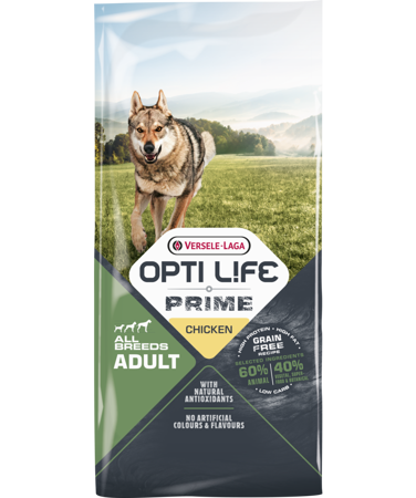 VERSELE-LAGA Opti Life Prime Adult Chicken 12,5 kg - krmivo bez obilnín pre dospelé psy s kuracím mäsom